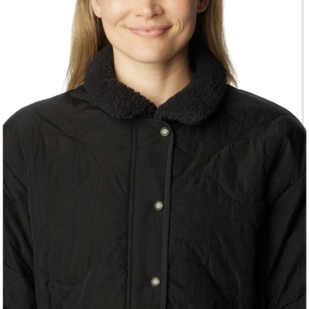 Columbia Women's Black Birchwood Sherpa Quilted Jacket Size Large - Picture 6 of 7